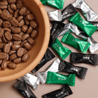 100克混装 咖啡糖咖啡咀嚼片即食犯困提神糖果原味榛子味白咖啡味黑咖啡味