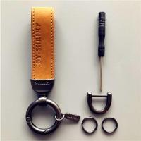 磨砂棕黄送马蹄铁+螺丝刀 机车钥匙扣高端男士家用结实耐用情侣小众汽车要是精致高级钥匙羱