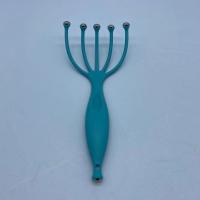 [1个蓝色]加厚五爪头部按摩器 头部按摩器家用减压按摩爪五爪滚珠抓头神器放松头皮四轮滚珠按摩