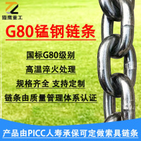 G80级6mm/1吨 猎鹰G80锰钢链条吊链矿用铁吊锚链条吊索具链条厂家