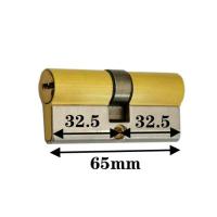 65=32.5+32.5 >55mm 通用型 带钥匙 锁芯防盗门锁芯超B级锁芯全铜锁芯大门锁芯步阳门锁芯湖北武汉