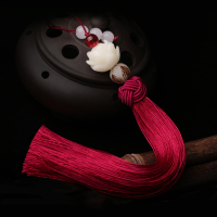 #01菩提莲花挂穗 禁步陈情令肖战魏无羡同款陈情笛穗挂件莲花流苏扇坠古风配饰挂坠