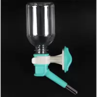 碧蓝色配330ml饮料瓶 禾其狗狗饮水器挂式水壶 宠物猫狗自动喝水器头泰迪小型犬喂水器