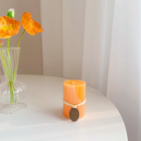 蓝色 ins风简约柱状香薰蜡烛摆件卧室家用持久香氛无烟大豆蜡女生礼物