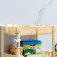 米色-beige[一层]菜盒+杆-长42 宽30高26 厨房架子置物架落地多层收纳架果蔬菜篮子小百货架收纳筐用品大全