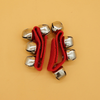 红色腕铃一对 奥尔夫打击乐器腕铃婴儿幼儿园儿童舞蹈演出手铃脚铃手摇铃早教具