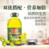 5000ml 滇雪菜籽橄榄油5L升非转基因菜籽油家用物理压榨植物调和油食用油