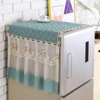 素色年华绿色 55*150cm单开门 冰箱盖布单开双开门洗衣机罩冰箱防尘罩冰箱巾多用盖巾