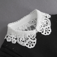 蕾丝清歌(白色) 假领子百搭假衣领秋冬毛衣装饰衬衣领内搭打底蕾丝雪纺棉布娃娃领