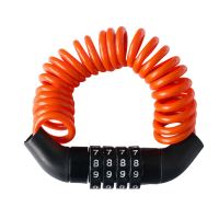 橙红色 摩托车头盔锁山地电动自行车密码箱包防盗迷你便携钢丝链条钢缆锁