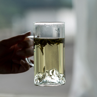 带把雪山直身杯 雪山直身玻璃杯带把家用绿茶茶杯透明耐热果汁杯喝水杯大容量杯子