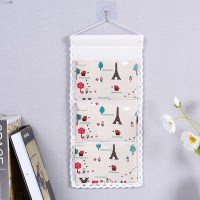 埃菲尔铁塔竖三兜 收纳袋挂墙门后学生宿舍厨房床头收纳袋多功能璧挂式袋墙挂式神器