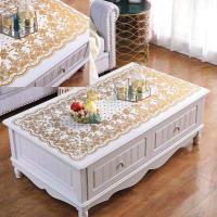 金色04款长方形桌布90X140cm 默认尺寸 椭圆形桌布防水防烫茶几垫餐桌布塑料pvc长方形免洗台布防滑桌布