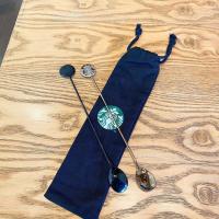 女神铜色搅拌勺 (1支) 2021经典女神LOGO典雅金色黑色不锈钢搅拌棒搅拌勺女神勺子