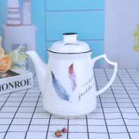 白 天使之羽A 单壶 陶瓷水具套装水杯水壶家用耐热茶壶茶杯套北欧简约冷水凉水壶客厅