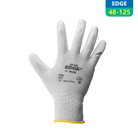 [48-125] PU涂层手套(白色)1付 S Ansell安思尔劳保耐磨工作防滑透气PU涂层浸掌涤纶抗撕裂防护手套