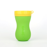 F001-小号绿色370ML(硅胶提手颜色随机) 英卓锐bapa乐翻杯伸缩摇摇杯子硅胶折叠健身软水杯便携户外旅行杯