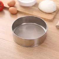 [面粉筛] 15cm[女人巴掌大小 ] 304/201多功能筛斗面粉筛不锈钢面粉过滤网60目网筛烘焙手持细糖