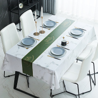 大理石-墨绿色 90*90cm 北欧桌布防水防油防烫免洗PVC餐桌布长方形台布茶几布桌垫ins书桌