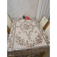 高织PVC桌布防水防油手感舒服[9 默认规格 爱尚女鞋高织PVC桌布防水防油手感舒服90X1.5米加厚耐磨欧式桌布