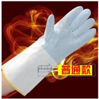 普通款 L 佳护牛皮电焊手套耐高温防烫长短款柔软耐磨焊工焊接隔热防护手套