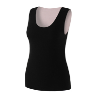 黑色 M 品牌无痕保暖背心内衣女德绒发热冬季加绒加厚紧身防寒打底内穿