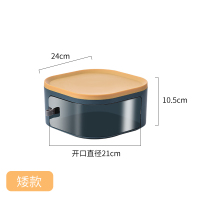 1层矮款蓝黄 菜罩家用饭菜保温罩多层滑门防尘罩防苍蝇食物餐桌罩剩菜剩饭