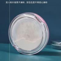 粉色款空盒(无粉扑赠品)-U3Y 散粉盒子空盒带粉扑胡椒粉散粉分装小号迷你超薄带粉扑高档弹力网