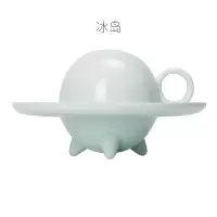 冰岛 UFO外星人飞碟杯咖啡杯高硼硅玻璃高温白瓷倒扣杯水杯春节礼物