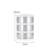滑门菜罩白-3层 5层 保温菜罩家用盖菜罩剩菜多层收纳架厨房神器夏季餐桌饭菜防尘罩子