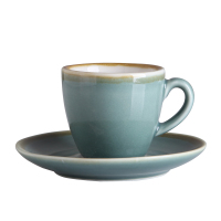 浅蓝色 90ML图片色 咖啡杯套装拉花拿铁陶瓷意式浓缩复古奢华小精致的碟杯子高档冲泡