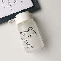 招财狗(350ml)无吸管版 单杯 水杯女学生韩版可爱简约高颜值吸管玻璃杯透明家用防摔耐热杯子