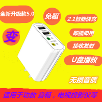 多功能标配优雅白 蓝牙适配器电视电脑二合一发射器老音响功放有线转无线接收器5.0