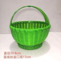 2号 精品[苹果绿] 手提篮、轻巧方便、结实耐用、透气性好、送礼自用、收纳置物。