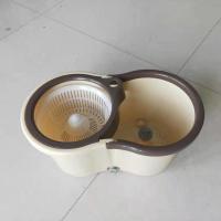 薄款塑料篮卡其色单桶(无杆子无棉头) 加厚带轮双驱动拖把桶旋转不锈钢甩干墩布家用拖布免手洗干湿两用