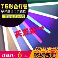 T5一体化工程款(白光) 0.3米 led灯管彩色t5一体化支架日光灯家用吊顶全套1.2米霓虹灯带长条灯
