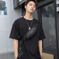 黑色 迷你腰包男潮牌单肩斜挎包个性时尚潮ins胸包手机包小型轻便背包