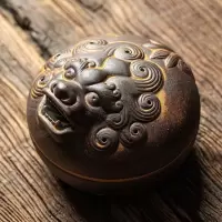 貔貅香炉仿古(送防火棉) 香炉陶瓷家用室内手工貔貅创意盘香净化空气檀香炉招财镇宅香薰炉