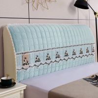 荷兰绒面加厚[绿色花边带兜] 适用于1.2米[高65以内] 加厚夹棉荷兰绒面床头罩现代简约通用全包防撞头床头防尘保护罩