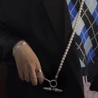 银色 夏季朋克珍珠腰链金属扣斜跨背带女百搭西装连衣裙子腰带辣妹配饰