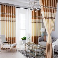 6011-咖色 宽0.7米高1.3米魔术贴一片随机 蕾丝窗帘布成品卧室客厅宿舍租房窗帘特价门帘挂钩挂帘落地窗帘