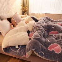 心心相映[双面加绒 三秒速热] 110*150(2斤) 加厚10斤羊羔绒被子冬季被芯保暖双面法兰绒被子单人双人学生被褥