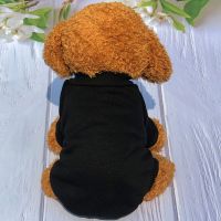 纯黑卫衣 XS[1.5斤内] 秋冬装加绒猫咪衣服幼猫小狗狗泰迪小型犬狗狗衣服宠物两腿卫衣潮