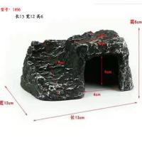 1896 乌龟爬台晒台宠物躲避洞乌龟晒背台娱乐休闲爬台鱼缸造景养龟用品