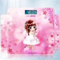 充电款[粉色公主]26*26 体重秤电子秤充电款人体减肥体脂秤成人称体重计家用学生可爱宿舍