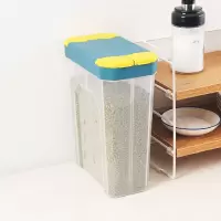 四分格杂粮罐[蓝色] 五谷杂粮收纳盒大米桶防虫防潮密封罐家用谷物储物罐厨房杂粮米桶