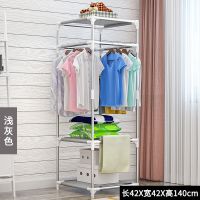 长0.42米-4挂-2格-无布套 简易布衣柜钢管加粗加固衣柜卧室家具收纳架家用衣橱组装储物柜子