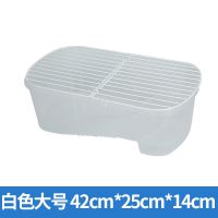 聚宝盆带盖白色-大号(缸+盖+赠) 带盖特大号水陆两用家用办公室阳台养龟盆大小乌龟养殖活体专用缸