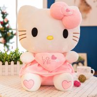 抱心KT猫 18cmKT款式随机 hellokitty公仔凯蒂猫咪哈喽KT抱枕娃娃玩偶送女生日礼物毛绒玩具