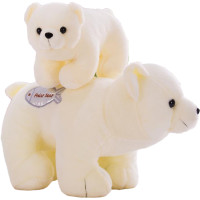 白色站版北极熊 23cm 可爱仿真北极熊公仔小白熊布娃娃玩偶毛绒玩具抱枕女生儿童日礼物